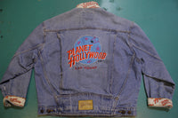 Planet Hollywood Las Vegas Vintage 90's Denim Blue Embroidered Jean Jacket