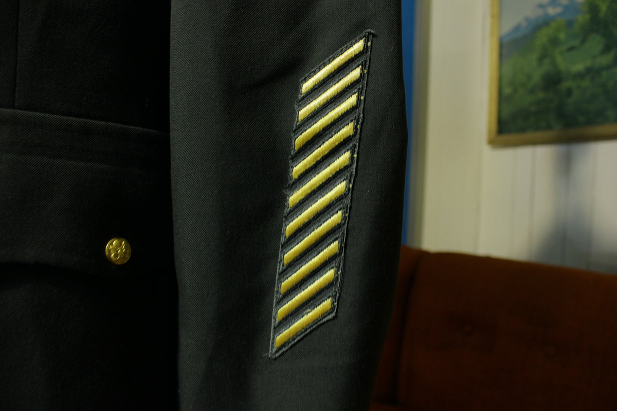 Army Blues Dress Uniform Green Suit Jacket w/ Patches Rank 91st Infantry Division