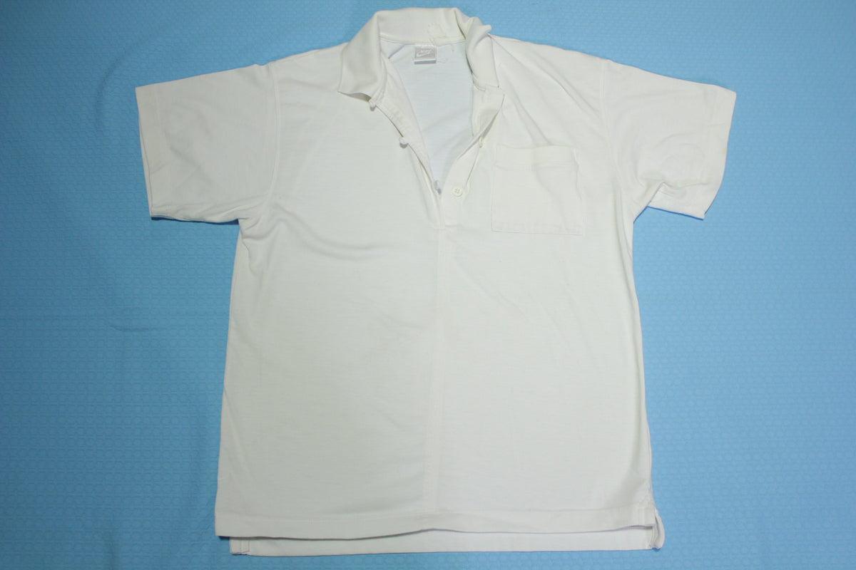 Nike Vintage 90's Gray Tag Tennis Loop Button Polo Shirt