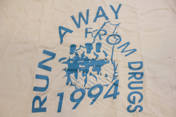 Run Away From Drugs 1994 Single Stitch 90's Best Fruit of the Loom T-Shirt