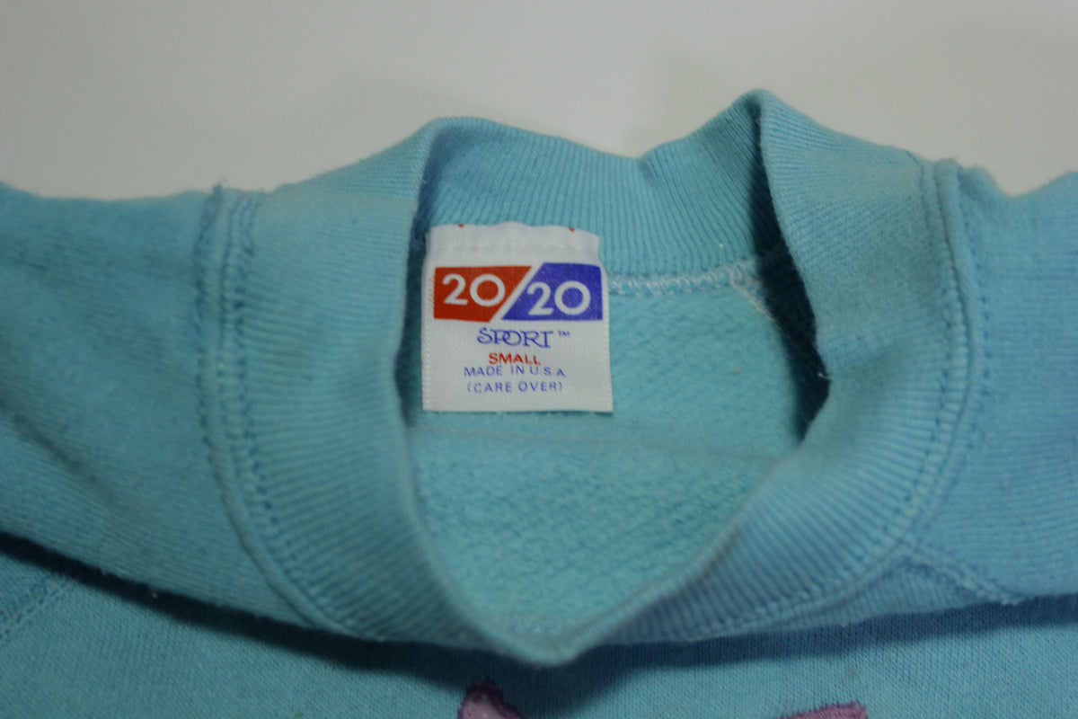 Quilted Cat Vintage 80's 20/20 Sport  Made in USA Grandma's Favorite Sweatshirt