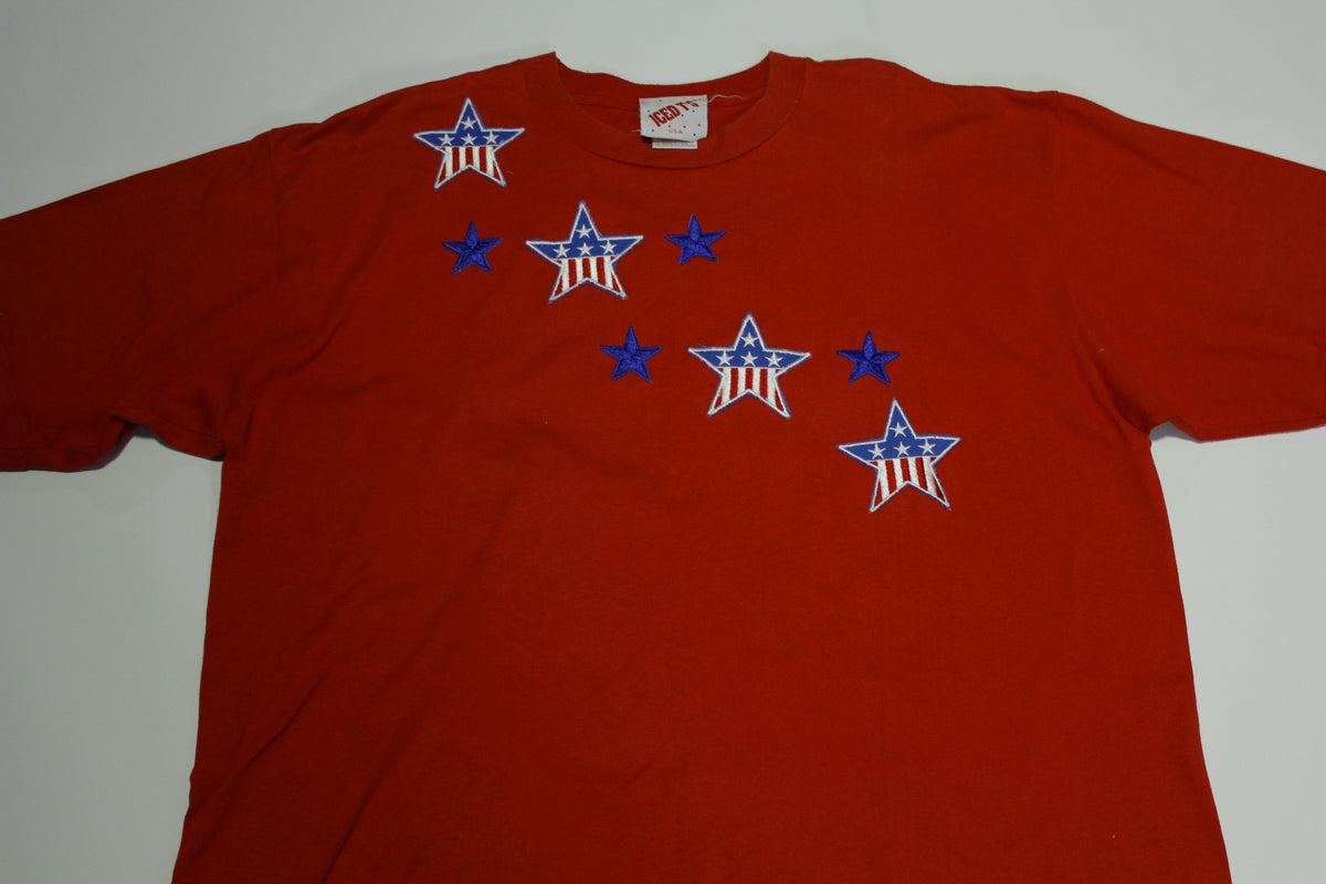 Iced T's USA Sewn American Stars and Stripes Vintage 80's Jerzees T-Shirt