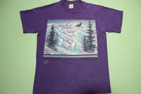 Priest Lake Idaho Glitter Sparkle Wilderness Eagle Made in USA 1991 Vintage 90's T-Shirt