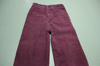 Lawman Corduroy Vintage 70's Talon 42 Bell Bottom Pink Purple Jeans / Utility  Western Pants