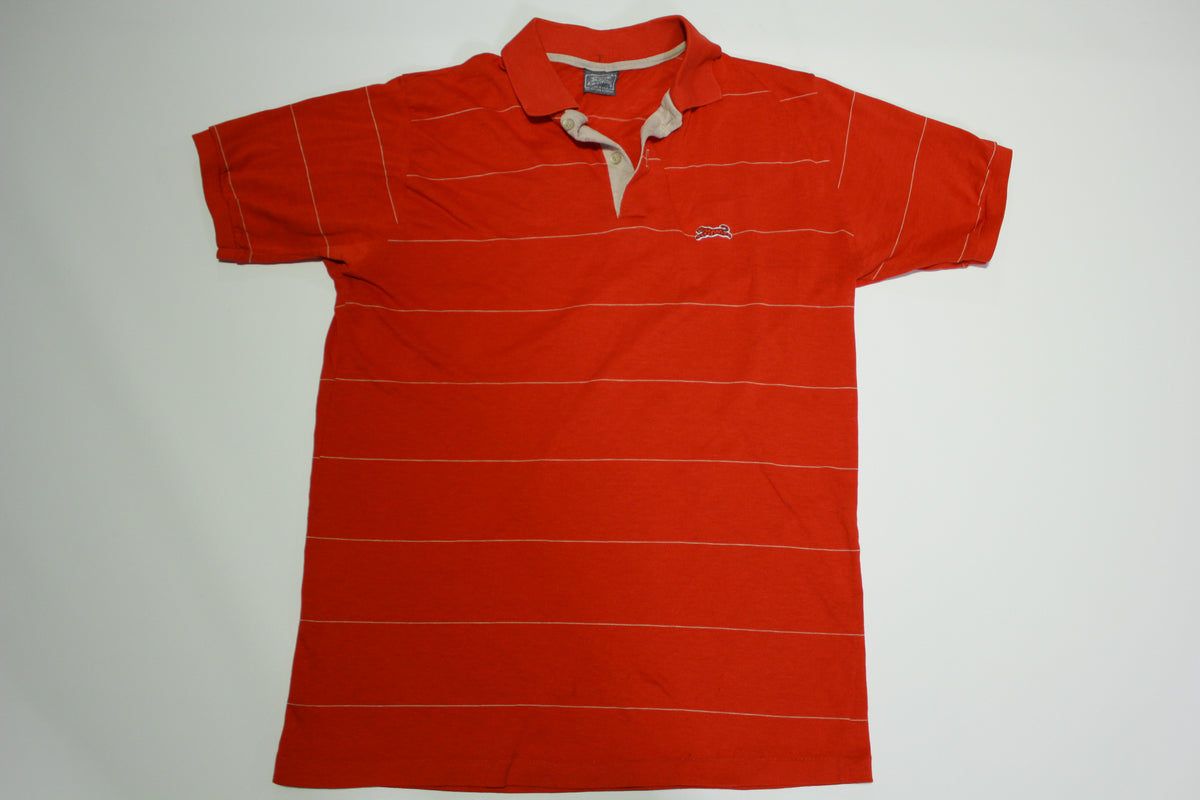 Le Tigre Made In USA Vintage 80's Striped Golf Polo Shirt