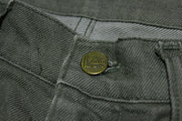 Lee Lastic Sanforized Made in USA Vintage 70's  Talon 42 Bell Bottom Denim Green Jeans