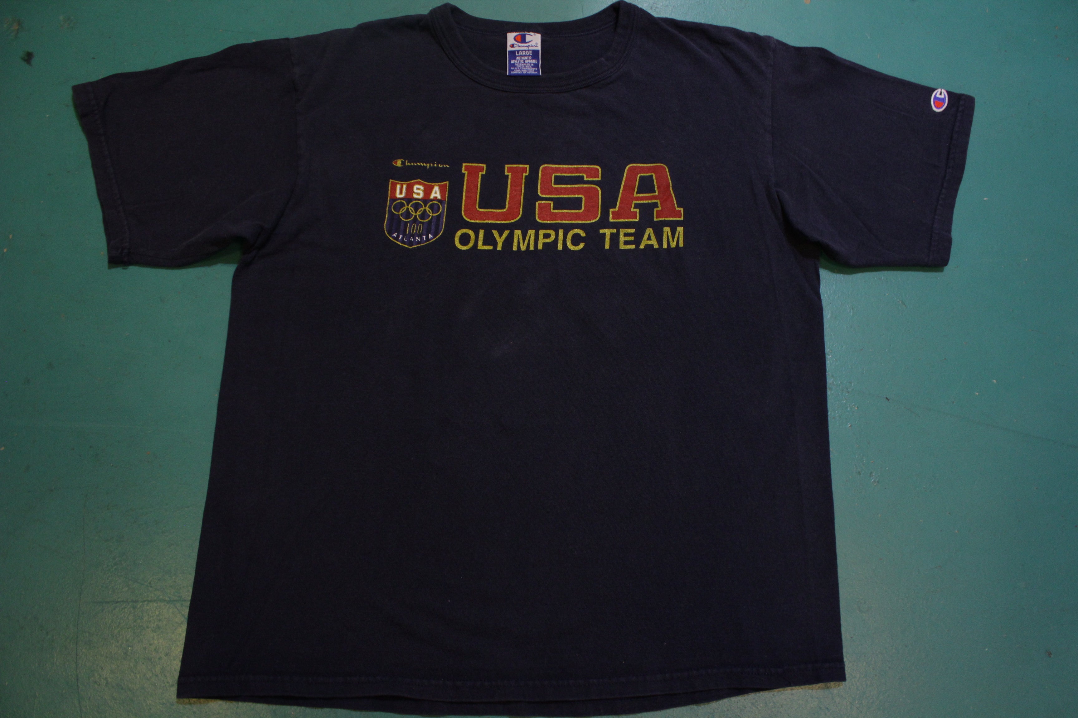 Atlanta 1996 USA Olympic Team Champion Authentic Vintage 90's T