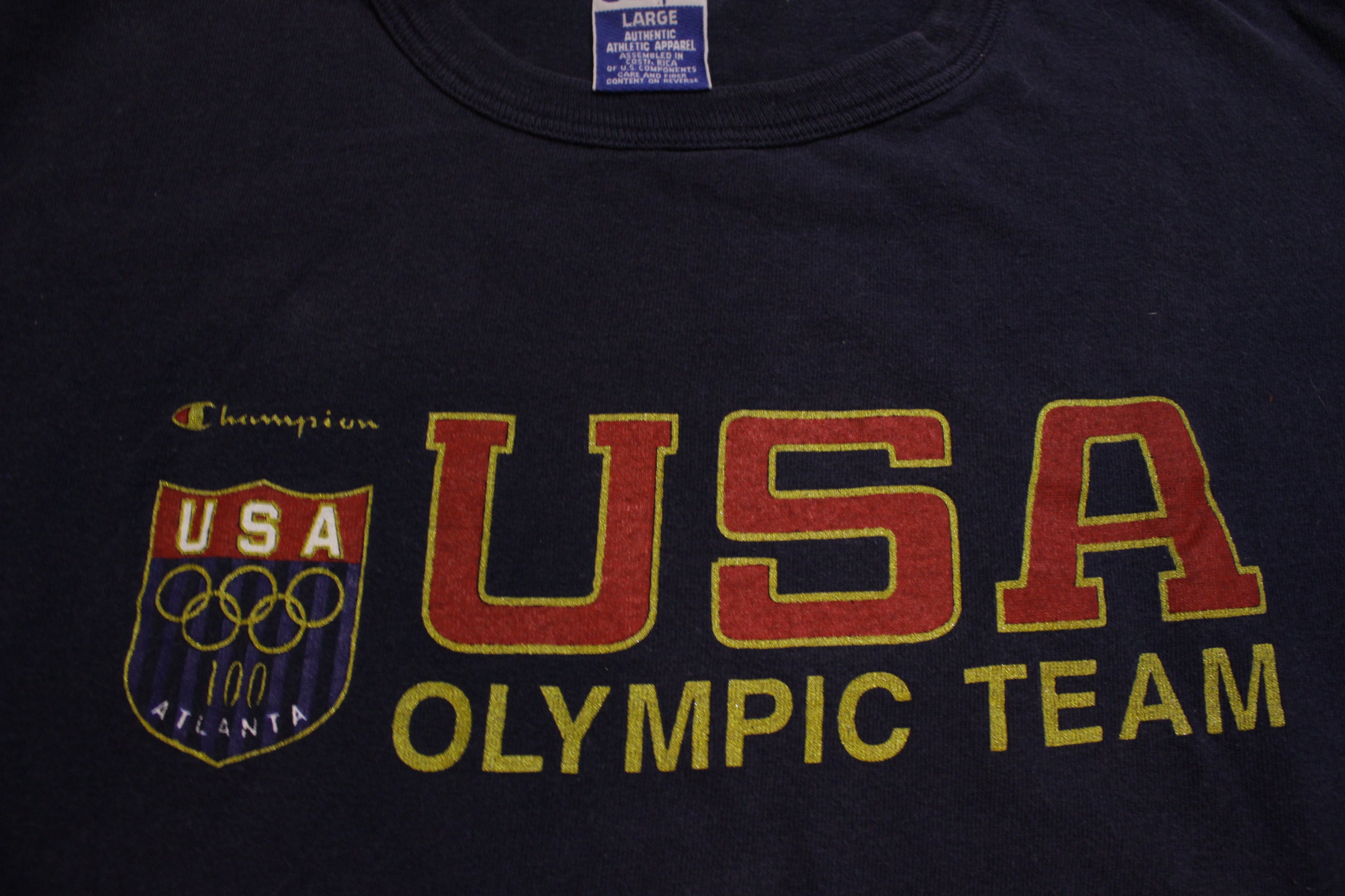 Atlanta 1996 USA Olympic Team Champion Authentic Vintage 90's T