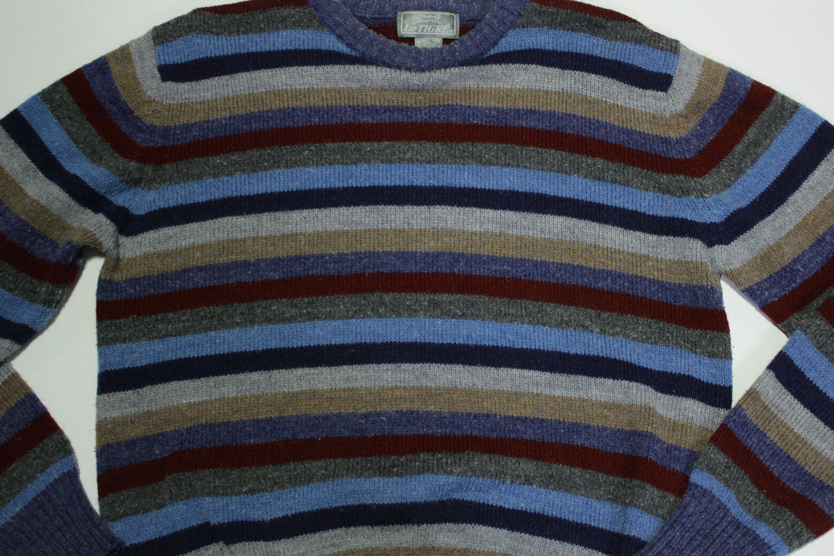 Le Tigre Vintage 80's Striped Acrylic Blend School Pictures Sweater