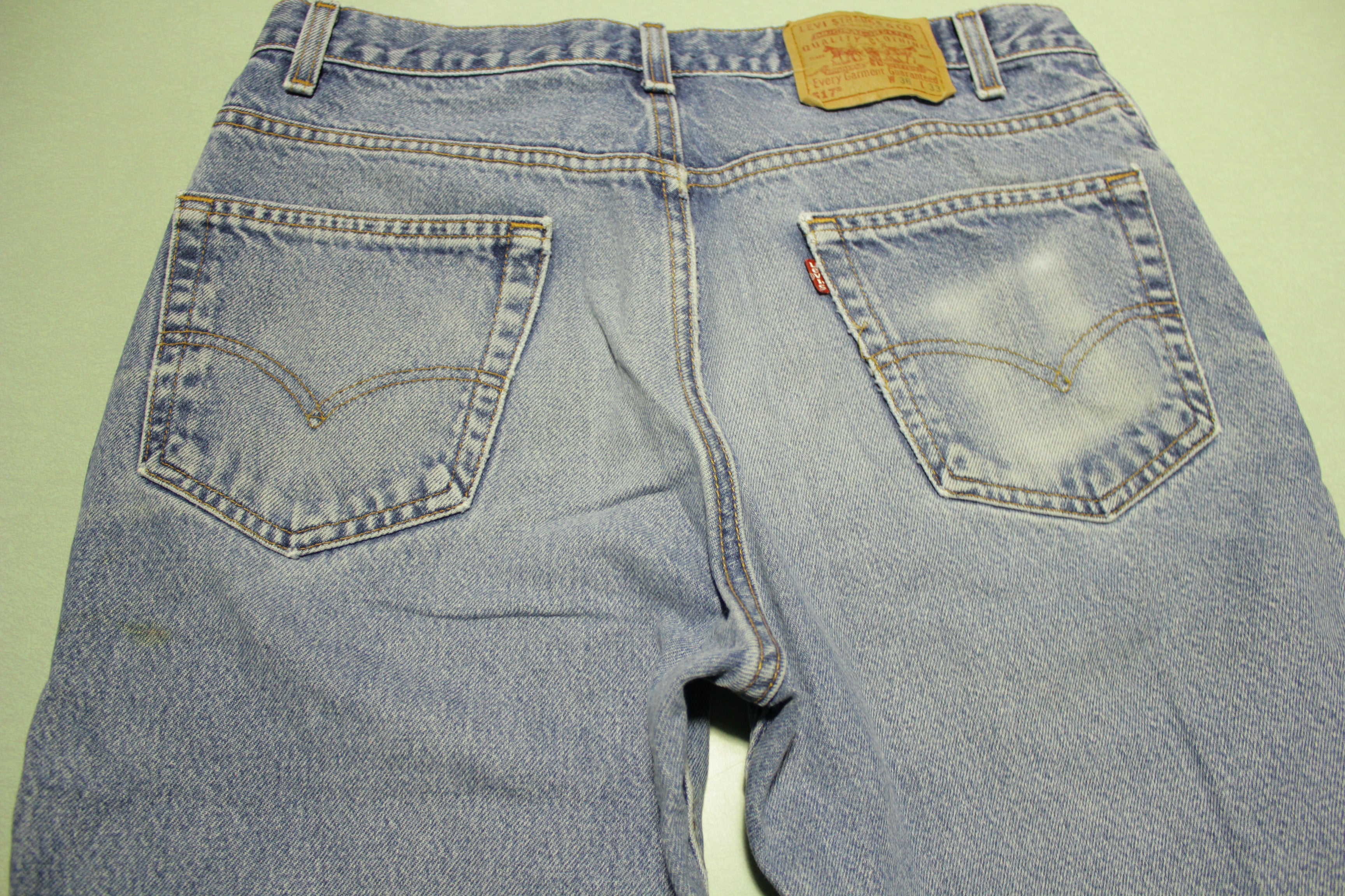 Levis Vintage 90s Red Tab 517 Faded Denim Jeans Made in USA Men's