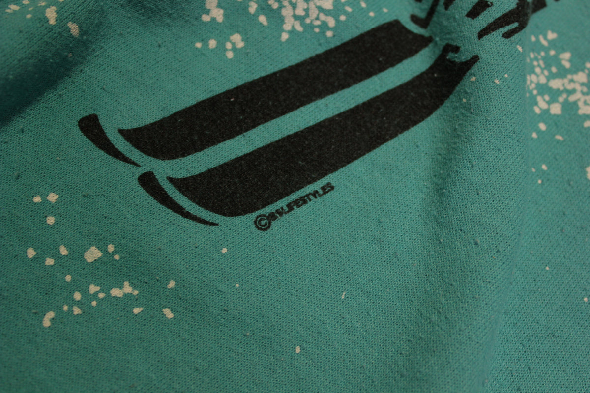 Lifestyles Suicide Ski Jump Pullover Vintage 80's Graphic 1988 Sweatshirt