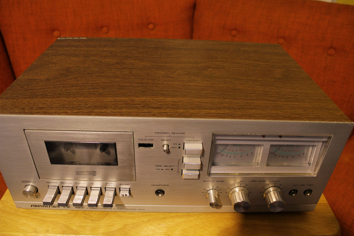 Soundesign Silver Face TX-497 Cassette Deck for Parts or Repair Only 1980