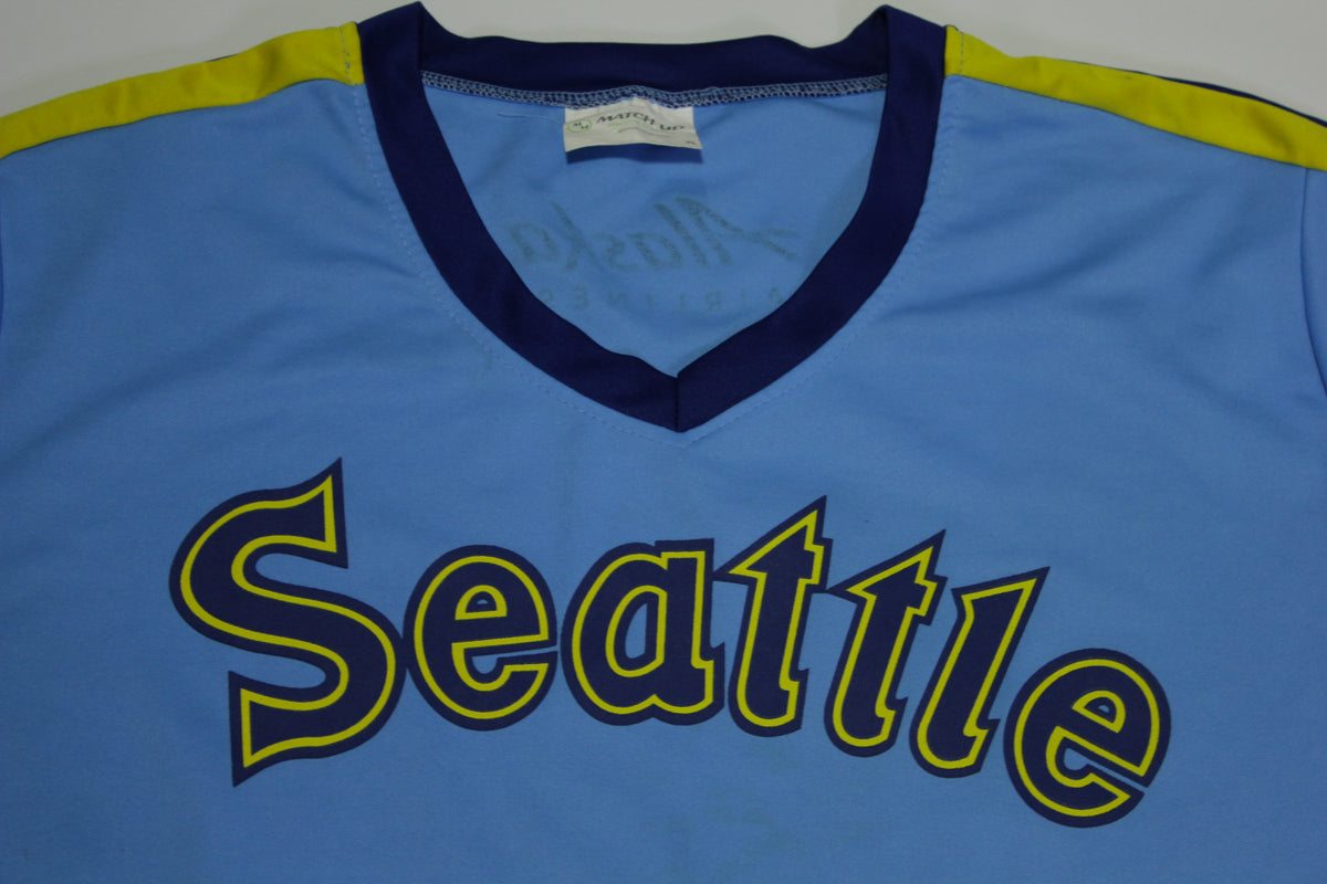 Seattle Mariners Throwback Alaska Airlines Baseball Polyester Jersey