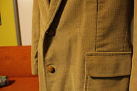 Haggar Vintage 70's Corduroy Blazer. Western Suit Jacket. Tan USA Made.