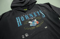 Charlotte Hornets Vintage 1988 Inaugural Distressed Hoodie Home Team USA Sweatshirt