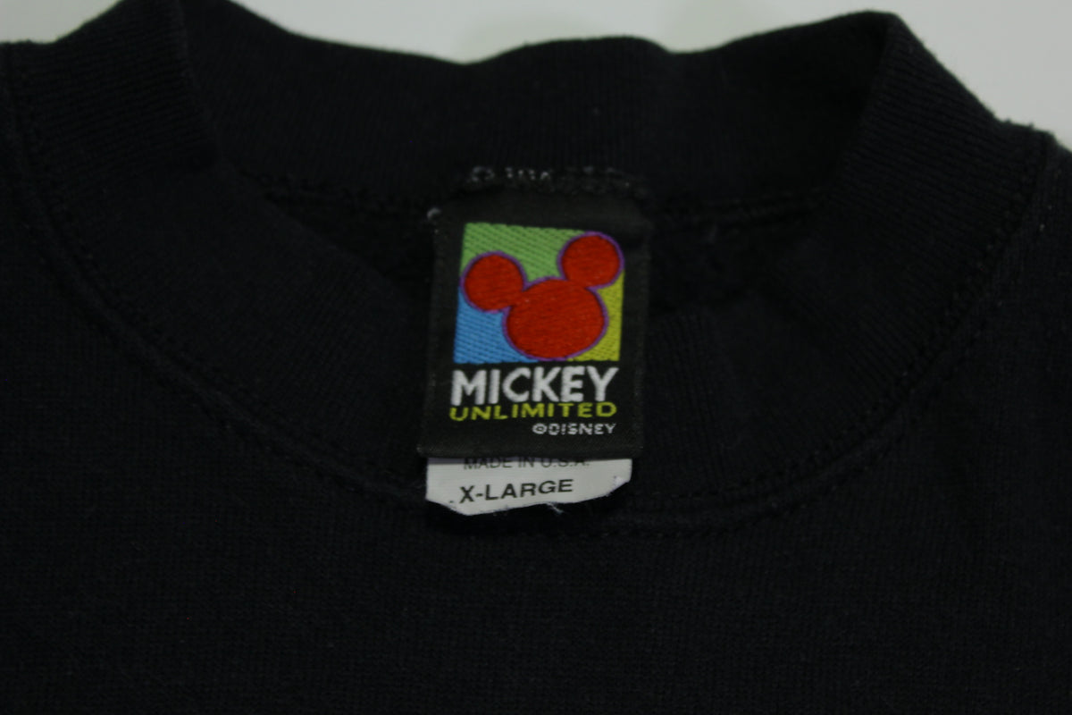 Mickey Mouse Unlimited Vintage 90's Made in USA Embroidered Disney Sweatshirt