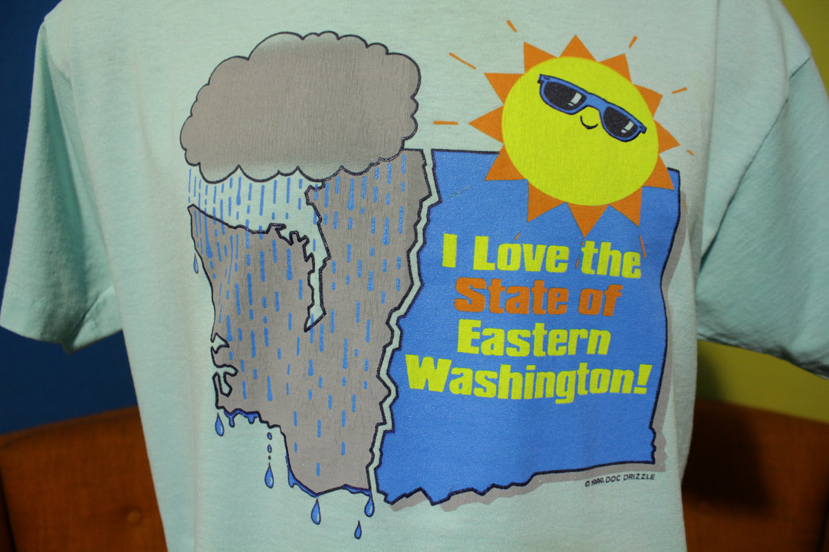 I Love The State of Eastern Washington Vintage 1989 Screen Stars T-Shirt.