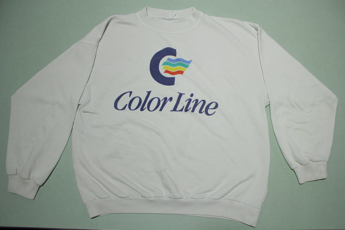 Color Line Cruise Vintage 80's Oslo Bergen NewCastle Crewneck Sweatshirt