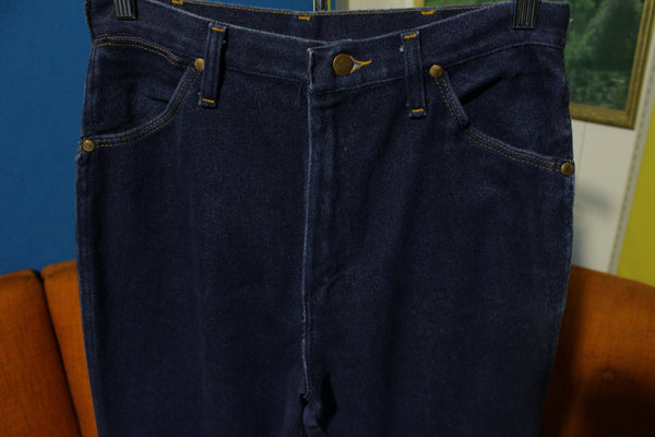 Wrangler Dark Blue Denim Made in USA Vintage Women's Jeans 13MWZMS 29x33