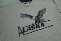 Alaska Eagle Vintage 80's Gray Pocket Crewneck Sweatshirt