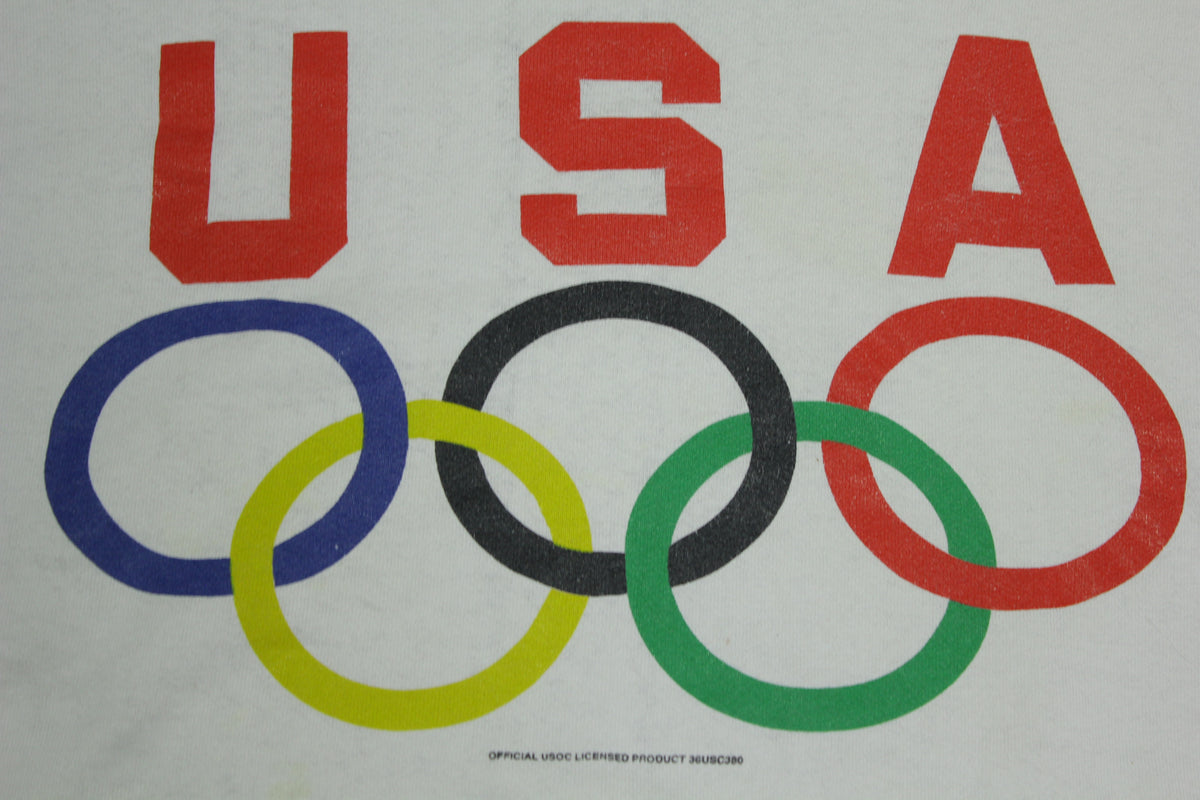 USA Olympic Rings Vintage 90s Official USOC Licensed Crewneck Sweatshirt