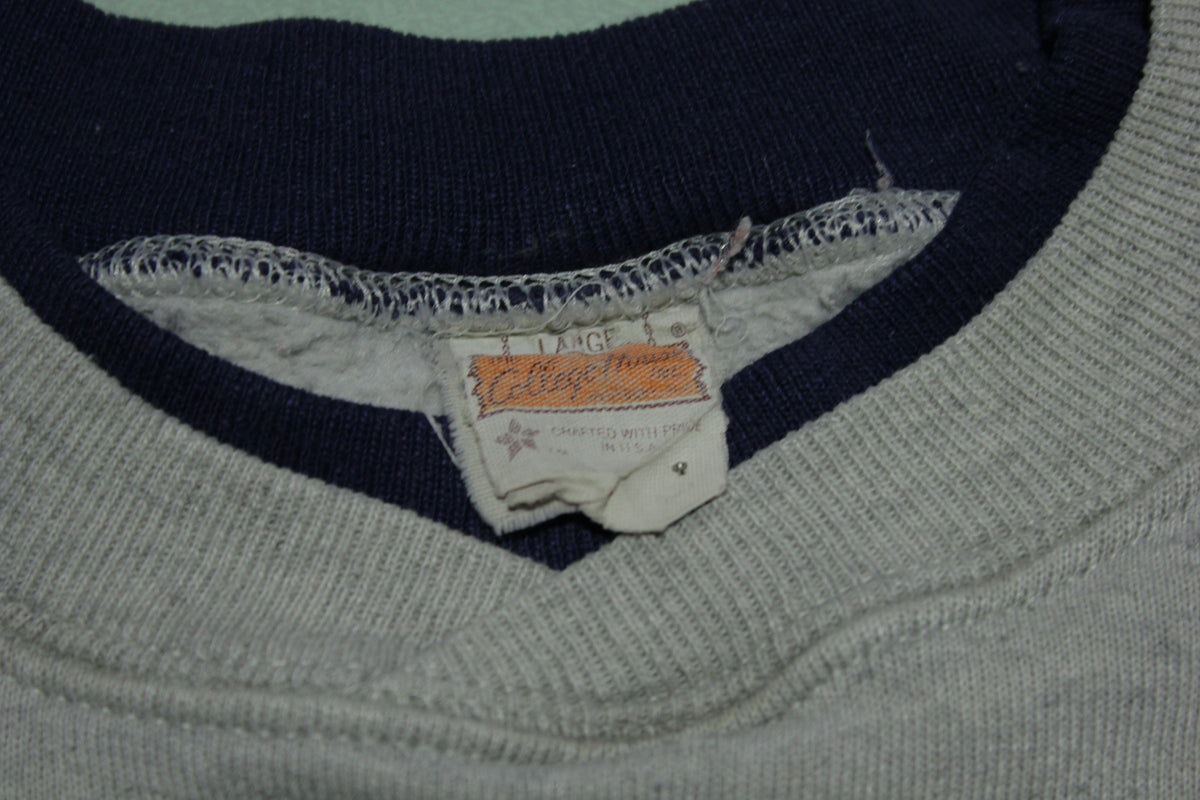 Alaska Eagle Vintage 80's Gray Pocket Crewneck Sweatshirt