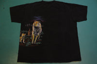 Wolf Giant Moon Forest 80's Single Stitch Vintage Wrap Around T-Shirt