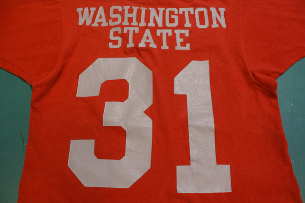 Washington State Cougars WSU #31 Blue Bar Champion College T-Shirt 80's Jersey