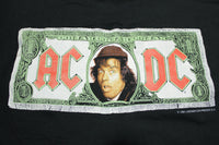 AC/DC Money Talks Vintage 90's 1991 Giant Tag Angus Single Stitch USA Deadstock T-Shirt