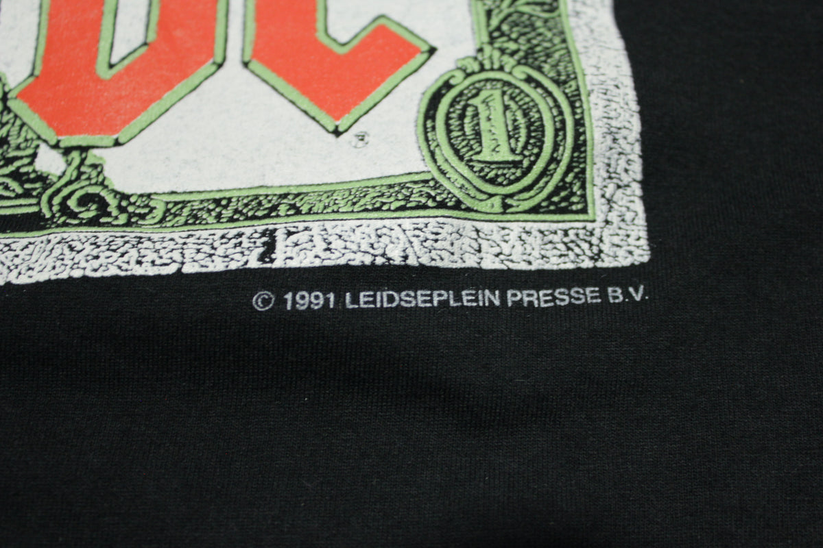 AC/DC Money Talks Vintage 90's 1991 Giant Tag Angus Single Stitch USA Deadstock T-Shirt