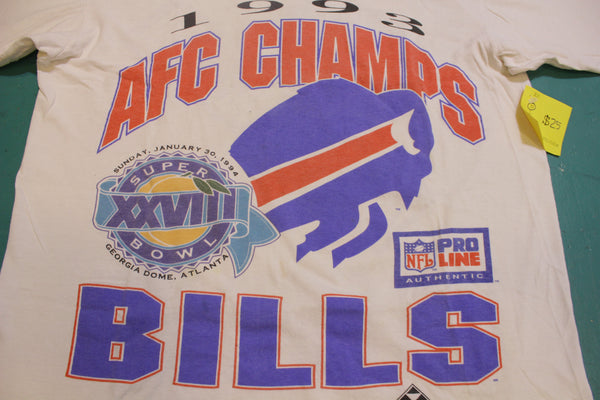 Buffalo Bills 1993 AFC Champs Super Bowl XXVII Vintage 90's Single Stitch T-Shirt