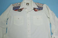 Karman Vintage 80's Flower Print Pearl Snap Western Button Up Shirt