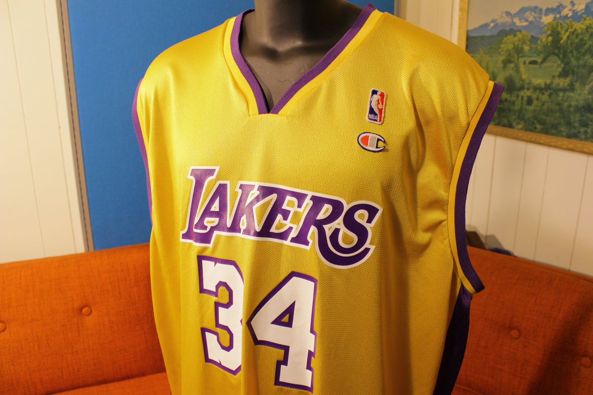 Shaquille O'Neal Vintage Champion NBA Lakers 34 Jersey. LA Shaq Men's –  thefuzzyfelt
