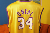 Shaquille O'Neal Vintage Champion NBA Lakers 34 Jersey. LA Shaq Men's XXL 52