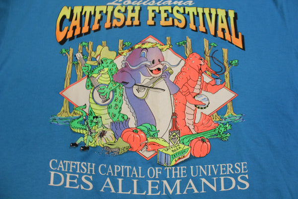 Louisiana Catfish Festival Vintage 80's Des Allemands Single Stitch T-Shirt