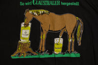 Veltins Beer Vintage Clausthaler Long Dick Horse Offensive 80's Single Stitch T-Shirt