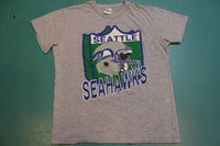 Seattle Seahawks Helmet 80's Garan Single Stitch T-Shirt