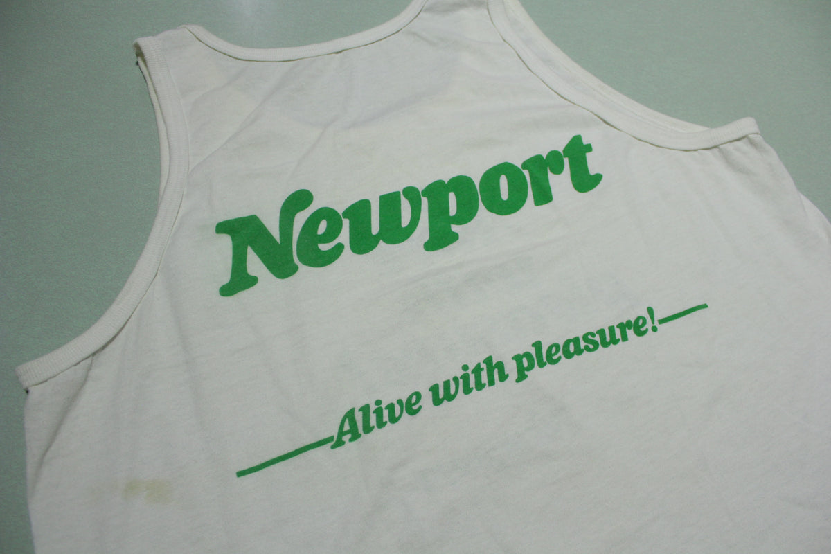 Newport Alive With Pleasure  Vintage 80's Single Stitch T-Shirt Sleeveless Tank Top