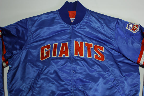 New York Giants Vintage 80's Satin NFL Quilt Lined Made in USA Starter Jacket