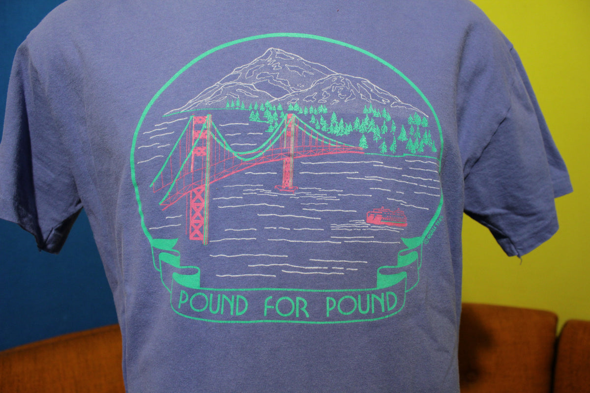 Tacoma Narrows Mt Rainier Pacific Northwest Vintage T-Shirt Pound Tee
