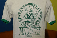 Salem Magoo's 1988 Vintage St. Patrick's Day T-Shirt Ringer 50/50 Beer Tee Shirt