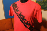 Omak Stampede 1993 Suicide Race Shirt. Pink 90's Vintage T-Shirt 50/50 Tee