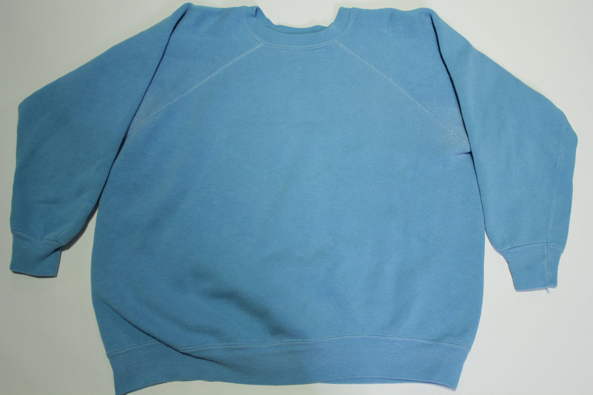 Baby Blue Vintage 70's Blank Crewneck Sweatshirt