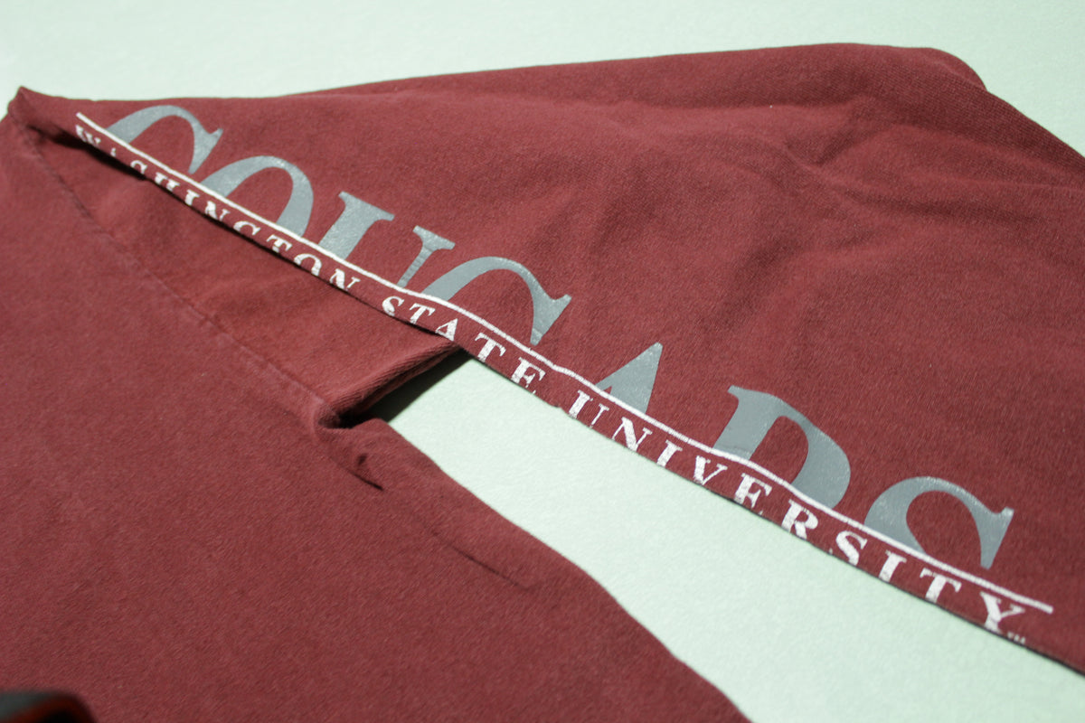 WSU Washington State Cougars Vintage 90's Made in USA Long Sleeve T-Shirt