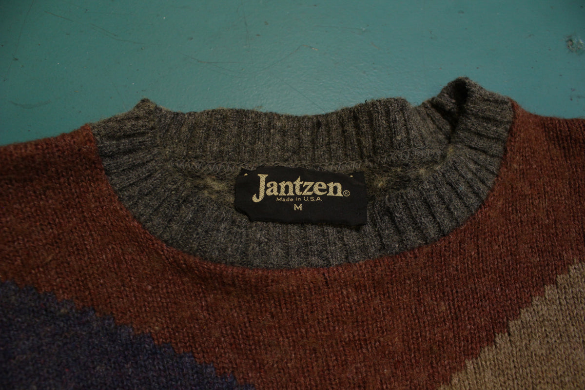 Jantzen Made in USA Black Label Vintage 80's Wool Sweater