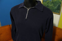 Casualwear 1960's Half Zip Long Sleeve Shirt. Vintage Casual Wear Polo