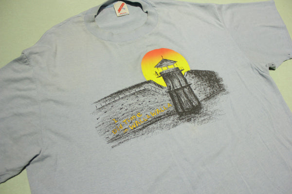 Walla Walla Doing Time Vintage 90's State Penitentiary Prison Single Stitch Jerzees T-Shirt