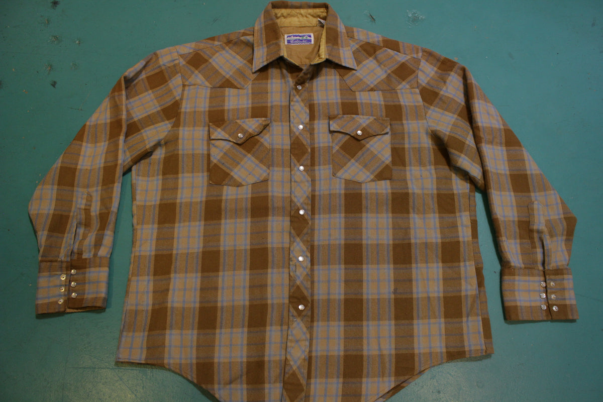 Contender Vintage 80's  Button Up Western Wear Flannel Shirt