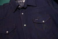 Wrangler Denim NWOT 80's Vintage Pearl Snap Western Wear Work Shirt