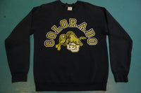 University of Colorado Boulder Vintage 80's Made In USA Crewneck Sweatshirt